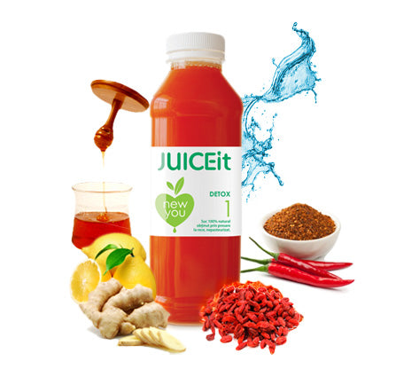 Ingrediente suc nr.1: lamaie, ghimbir, goji, piper cayenne, miere, apa filtrata